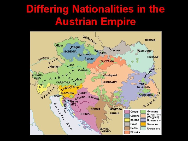 Differing Nationalities in the Austrian Empire 