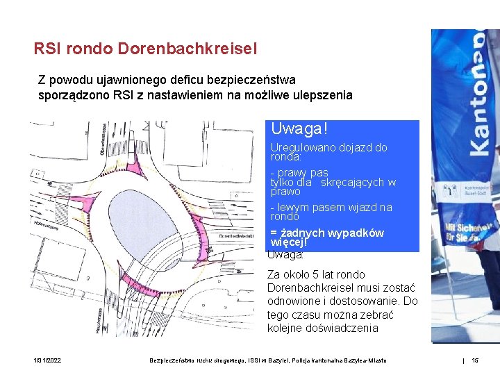 RSI rondo Dorenbachkreisel Z powodu ujawnionego deficu bezpieczeństwa sporządzono RSI z nastawieniem na możliwe