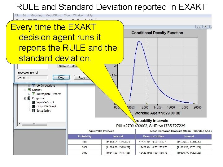 RULE and Standard Deviation reported in EXAKT Every time the EXAKT decision agent runs