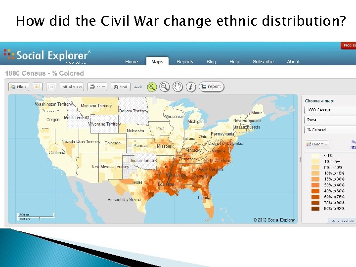 How did the Civil War change ethnic distribution? 