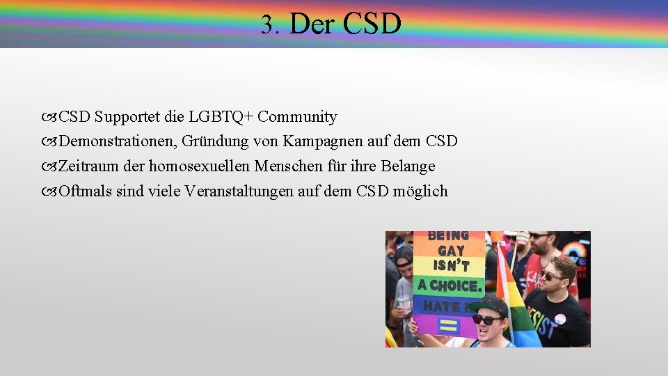 3. Der CSD Supportet die LGBTQ+ Community Demonstrationen, Gründung von Kampagnen auf dem CSD