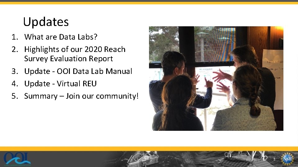 Updates 1. What are Data Labs? 2. Highlights of our 2020 Reach Survey Evaluation