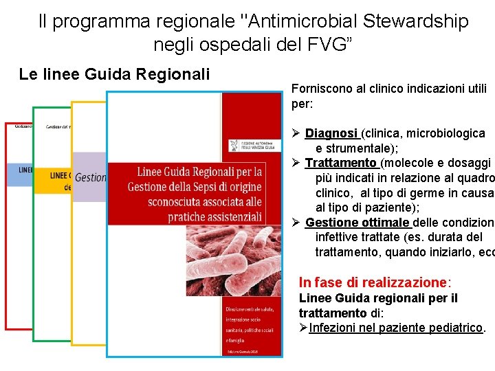 Il programma regionale "Antimicrobial Stewardship negli ospedali del FVG” Le linee Guida Regionali Forniscono