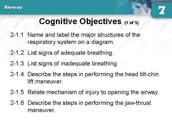 Cognitive Objectives (1 of 5) 2 -1. 1 Name and label the major structures