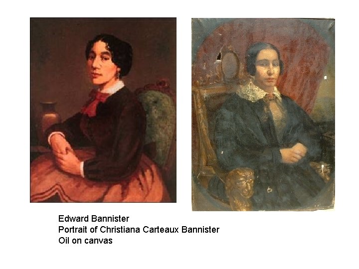 Edward Bannister Portrait of Christiana Carteaux Bannister Oil on canvas 