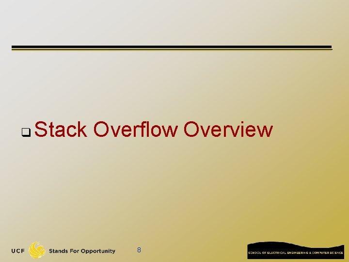 q Stack Overflow Overview 8 