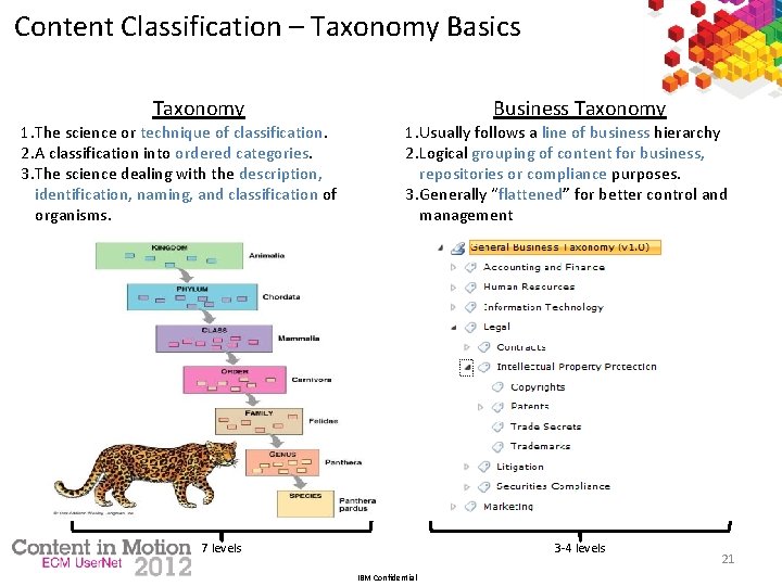 Content Classification – Taxonomy Basics Taxonomy 1. The science or technique of classification. 2.
