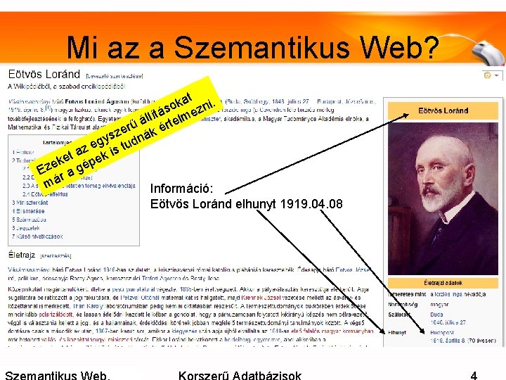 Mi az a Szemantikus Web? at i. k o s zn á e t