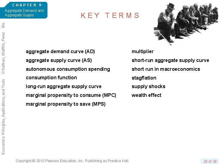 KEY TERMS Economics: Principles, Applications, and Tools O’Sullivan, Sheffrin, Perez 6/e. CHAPTER 9 Aggregate