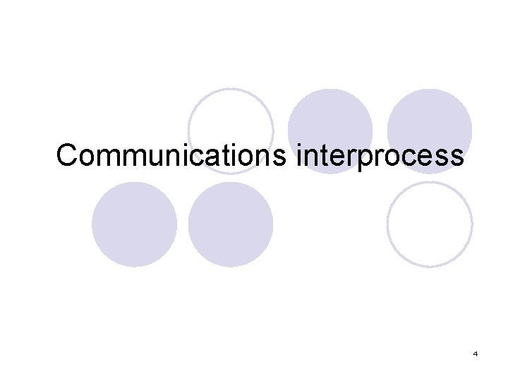Communications interprocess 4 