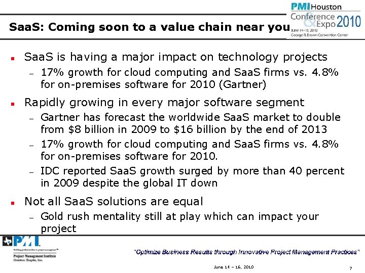 Saa. S: Coming soon to a value chain near you n Saa. S is