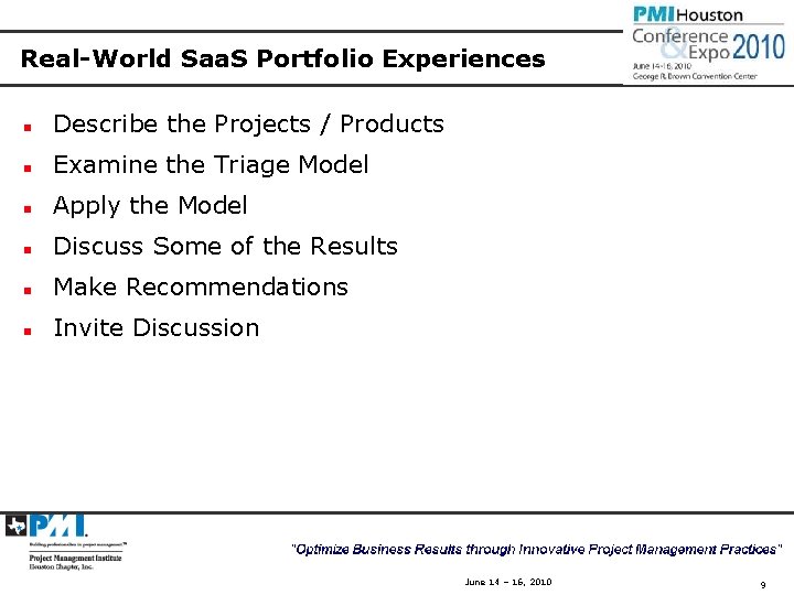 Real-World Saa. S Portfolio Experiences n Describe the Projects / Products n Examine the