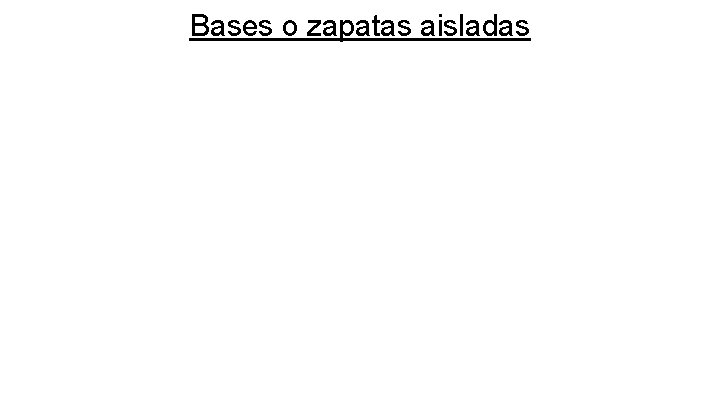 Bases o zapatas aisladas 