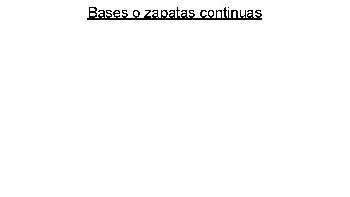 Bases o zapatas continuas 
