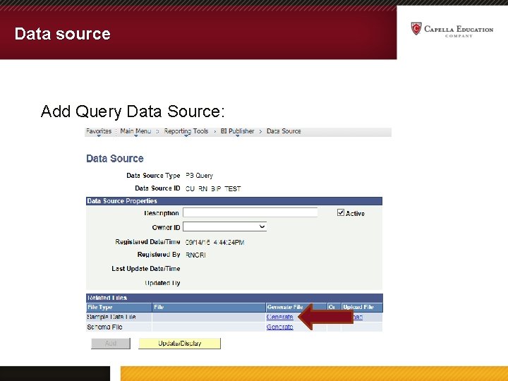 Data source Add Query Data Source: 