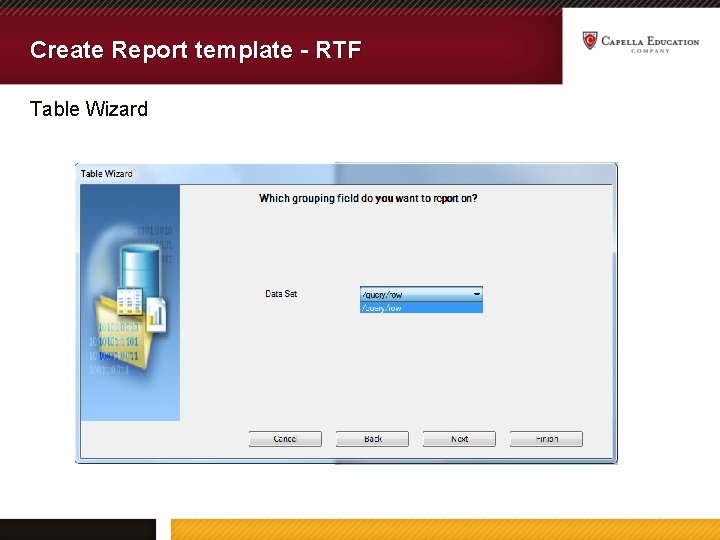 Create Report template - RTF Table Wizard 
