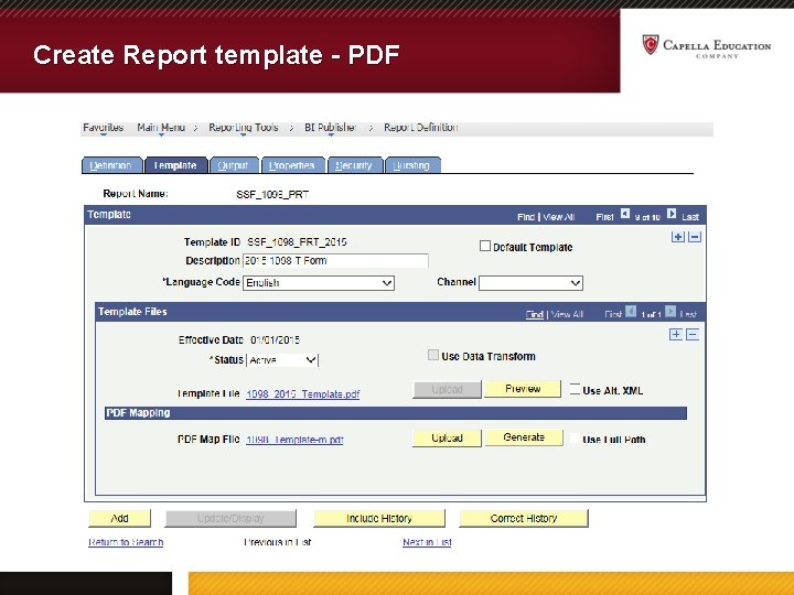 Create Report template - PDF 