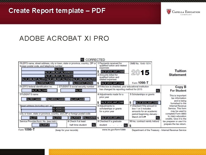 Create Report template – PDF ADOBE ACROBAT XI PRO 