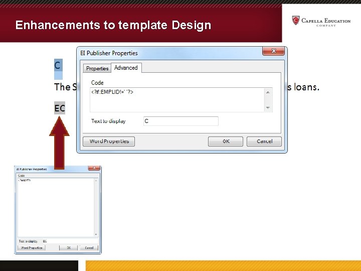 Enhancements to template Design 