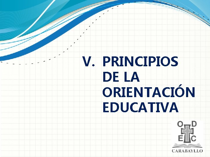 V. PRINCIPIOS DE LA ORIENTACIÓN EDUCATIVA 