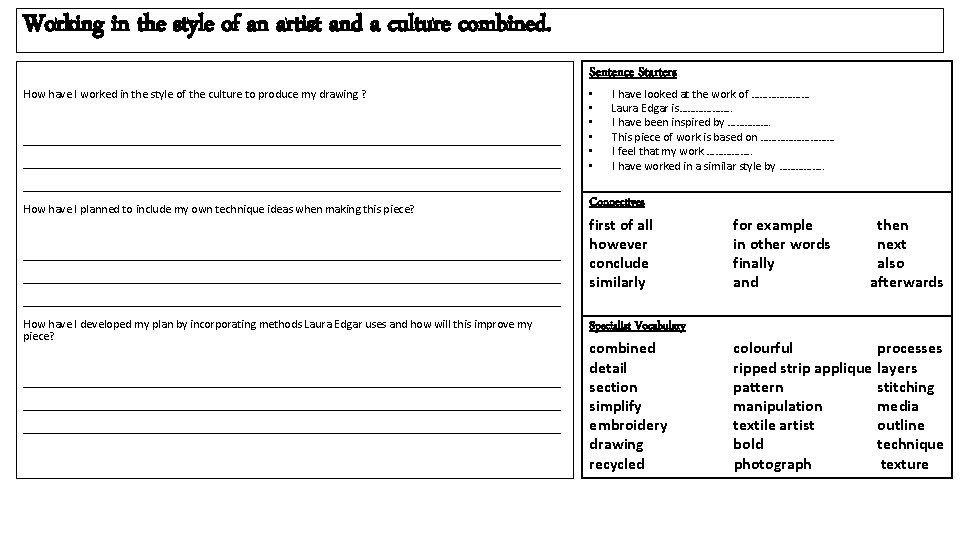 Working in the style of an artist and a culture combined. How have I