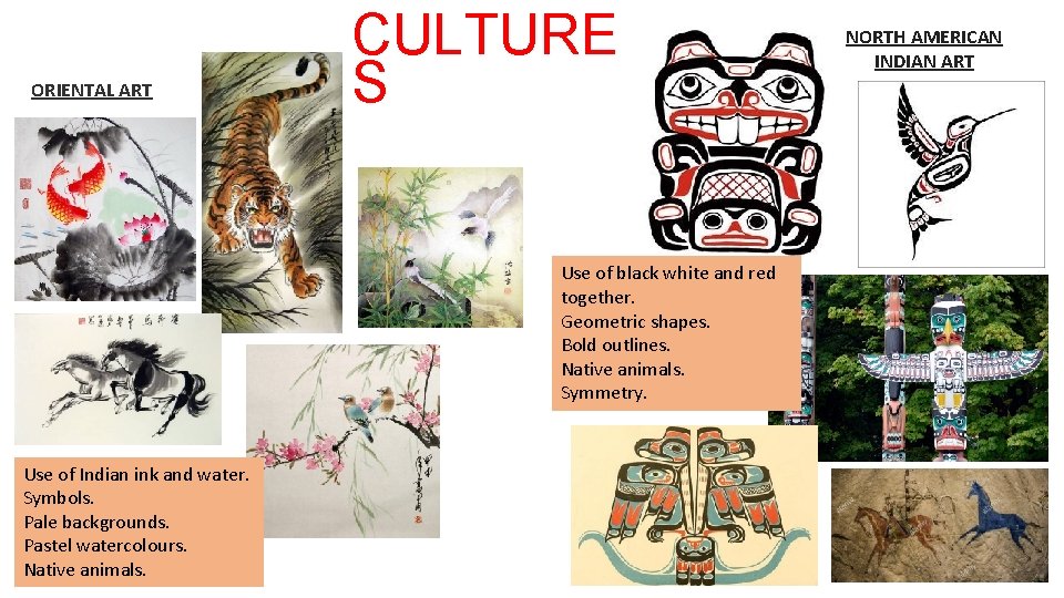 ORIENTAL ART CULTURE S Use of black white and red together. Geometric shapes. Bold