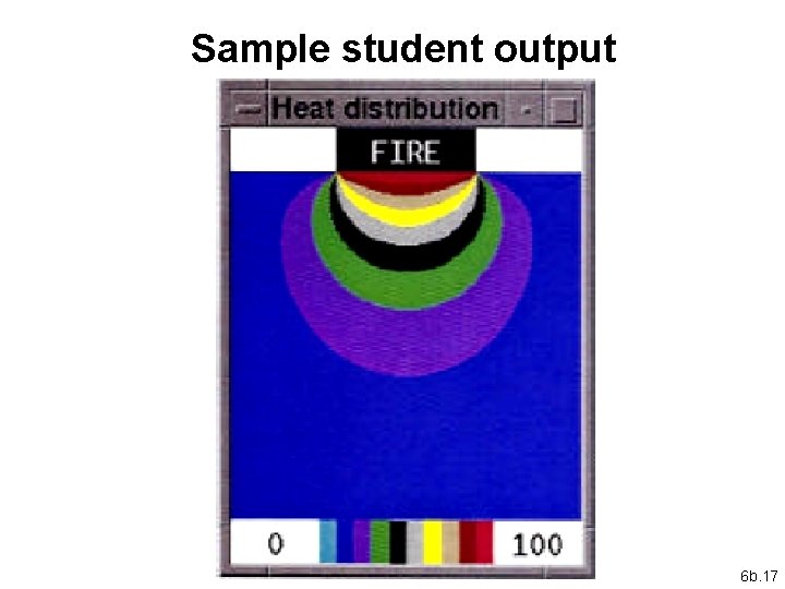 Sample student output 6 b. 17 
