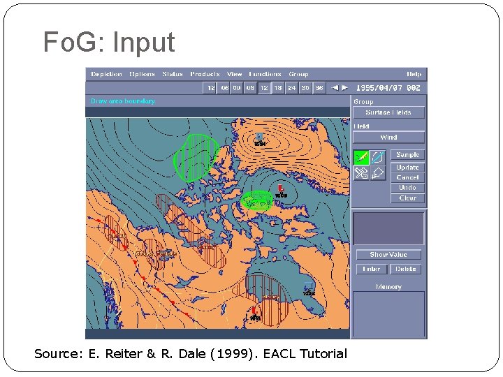 Fo. G: Input Source: E. Reiter & R. Dale (1999). EACL Tutorial 