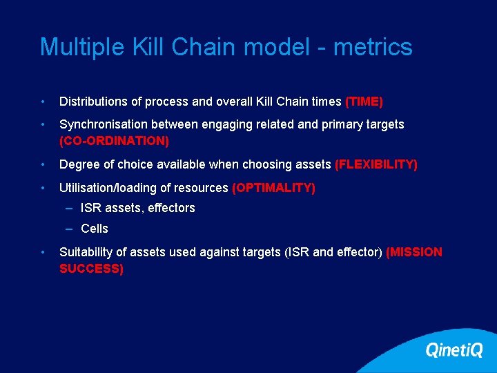 Multiple Kill Chain model - metrics • Distributions of process and overall Kill Chain Multiple Kill Chain model - metrics • Distributions of process and overall Kill Chain