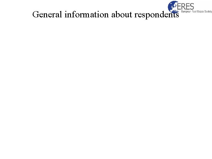 General information about respondents 