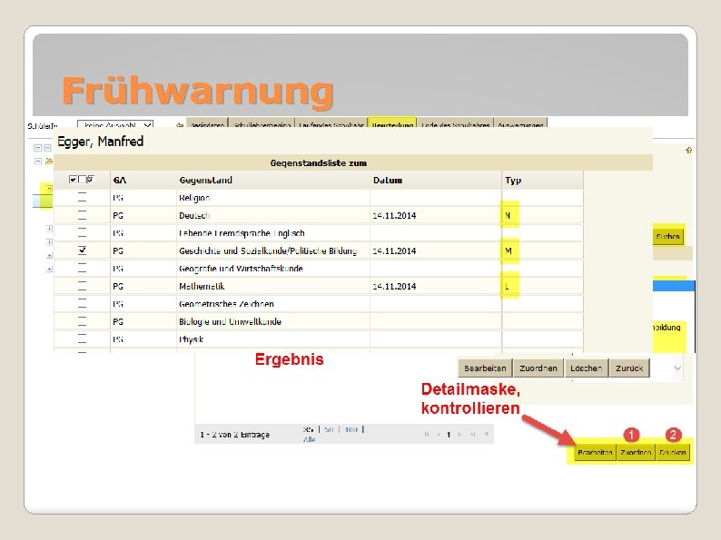 Frühwarnung Leistungsabfall (§ 19. 3) Drohendes Nicht genügend (§ 19. 3 a) Drohende Jahresbeurteilung