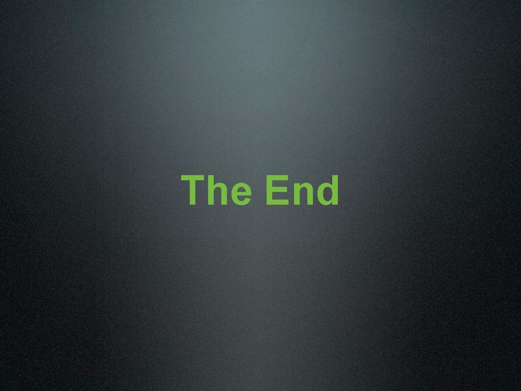 The End 
