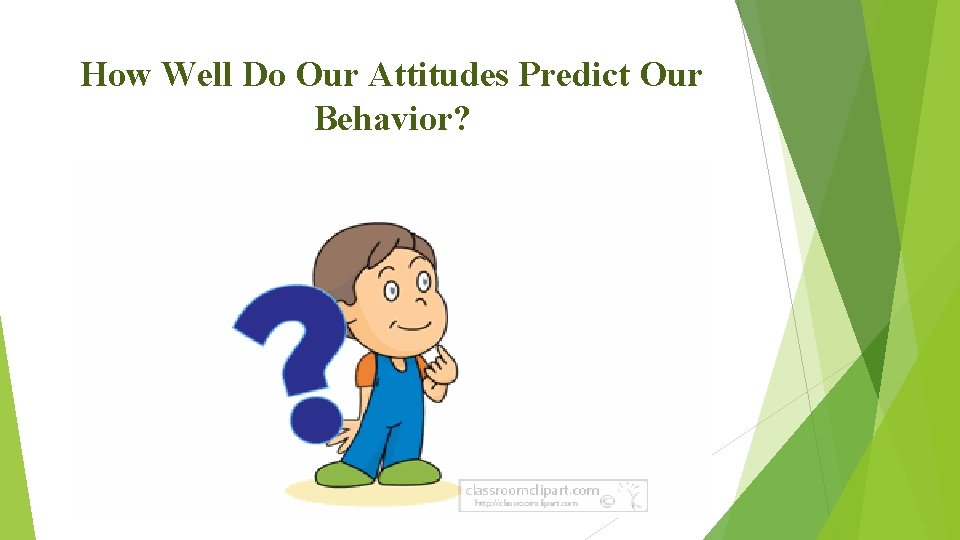 How Well Do Our Attitudes Predict Our Behavior? 