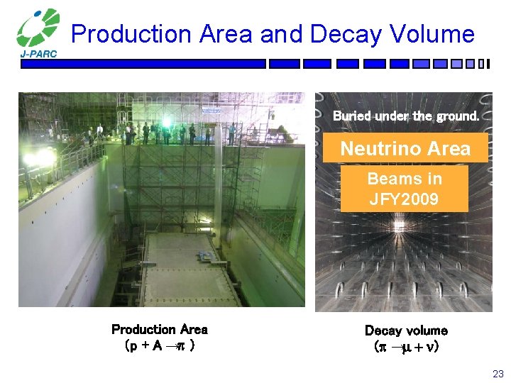 Production Area and Decay Volume Buried under the ground. Neutrino Area Beams in JFY