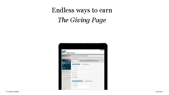 Endless ways to earn The Giving Page 