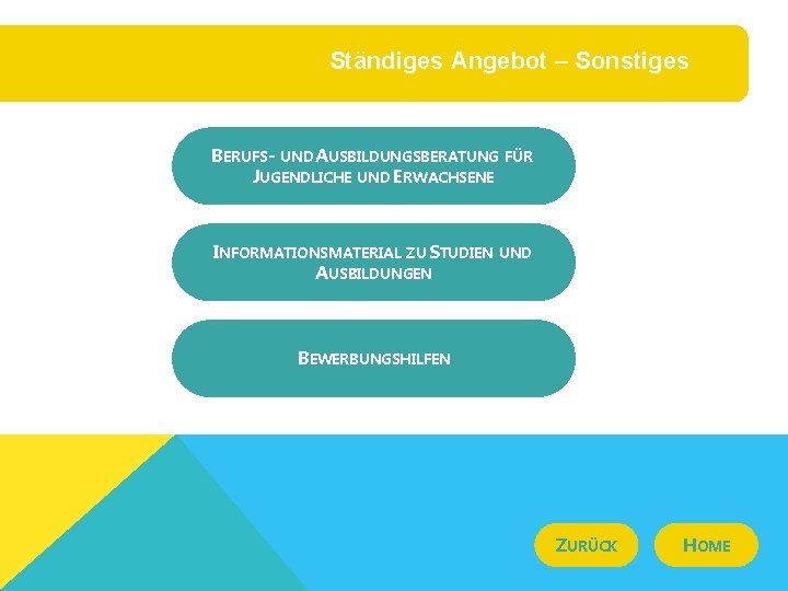Ständiges Angebot – Sonstiges BERUFS- UND AUSBILDUNGSBERATUNG JUGENDLICHE UND ERWACHSENE FÜR INFORMATIONSMATERIAL ZU STUDIEN