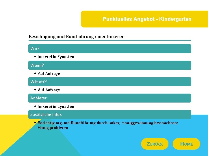 Punktuelles Angebot - Kindergarten Besichtigung und Rundführung einer Imkerei Wo? • Imkerei in Eynatten