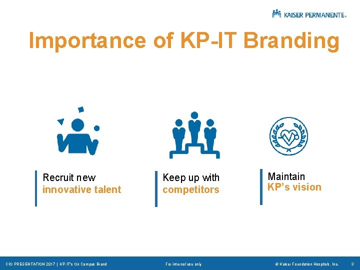 Importance of KP-IT Branding Recruit new innovative talent CIO PRESENTATION 2017 | KP-IT’s On