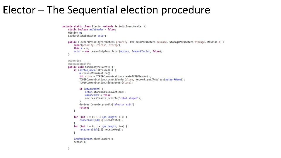 Elector – The Sequential election procedure 