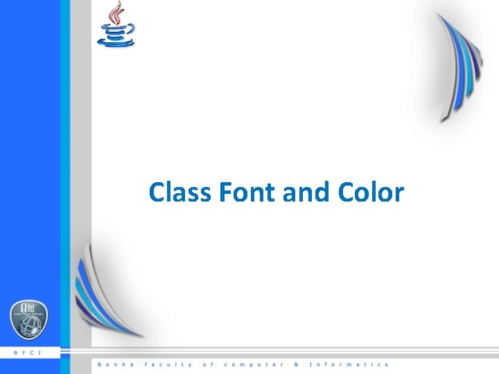 Class Font and Color 