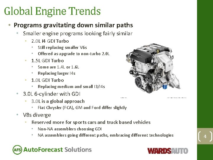 Global Engine Trends • Programs gravitating down similar paths • Smaller engine programs looking