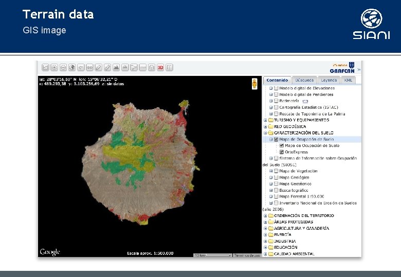 Terrain data GIS image 