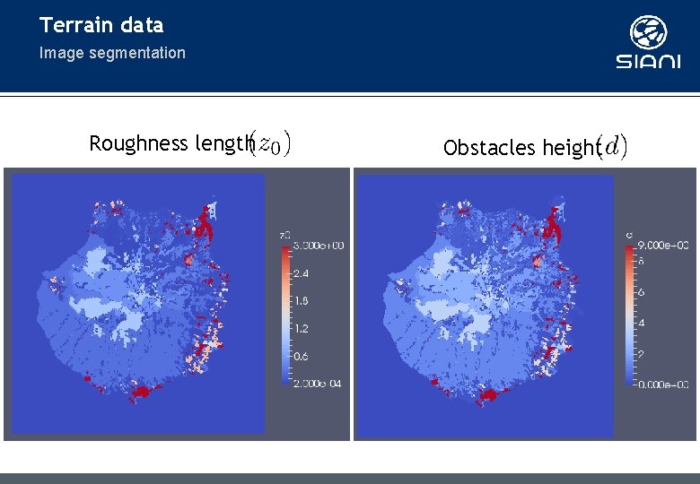 Terrain data Image segmentation Roughness length Obstacles height 