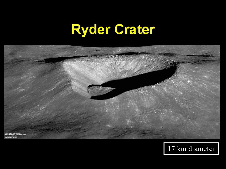 Ryder Crater 17 km diameter 