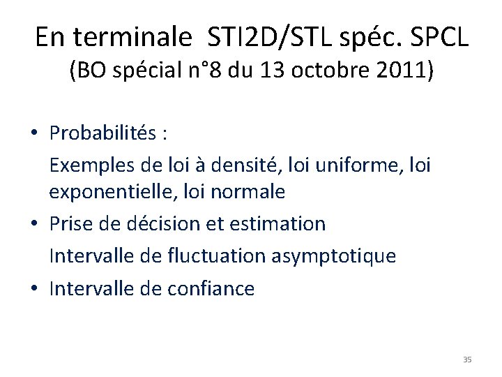 En terminale STI 2 D/STL spéc. SPCL (BO spécial n° 8 du 13 octobre