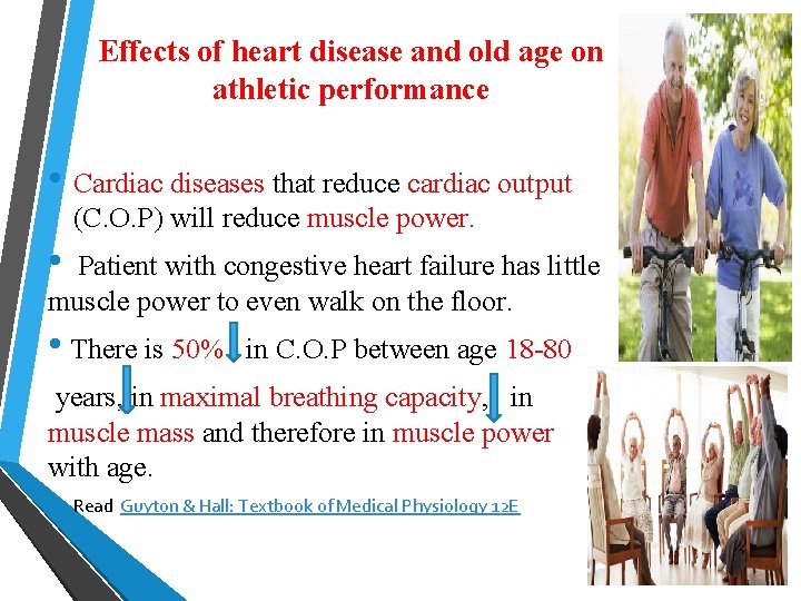 Effects of heart disease and old age on athletic performance • Cardiac diseases that