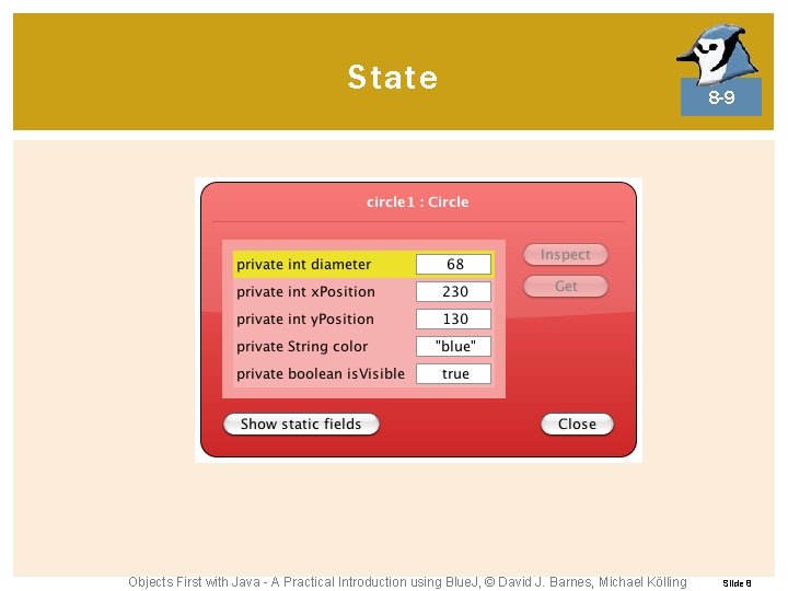 State Objects First with Java - A Practical Introduction using Blue. J, © David State Objects First with Java - A Practical Introduction using Blue. J, © David
