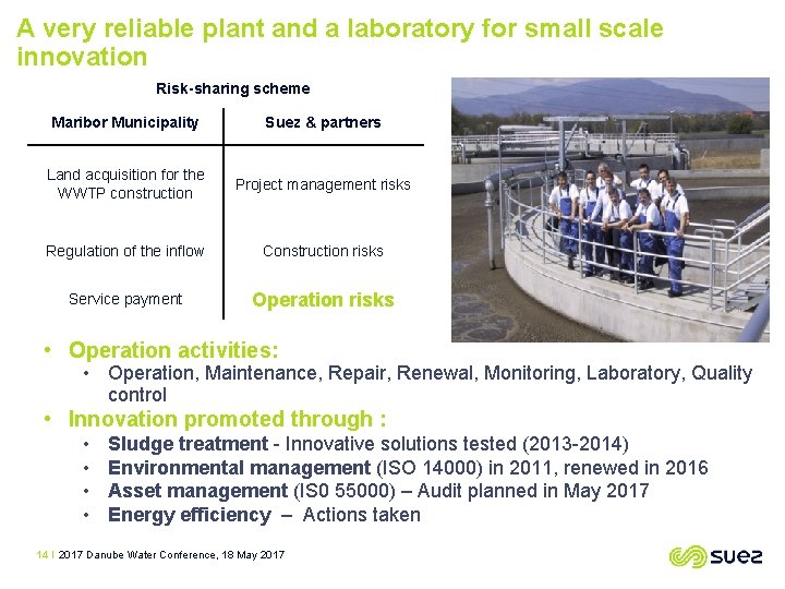 A very reliable plant and a laboratory for small scale innovation Risk-sharing scheme Maribor