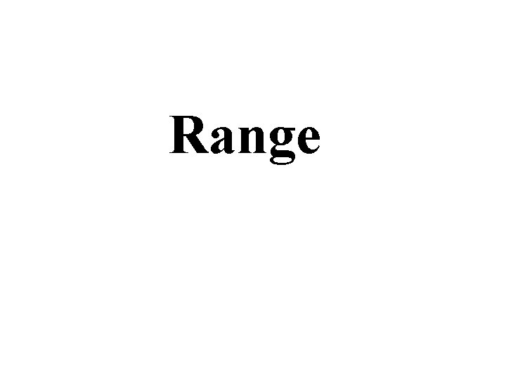 Range 