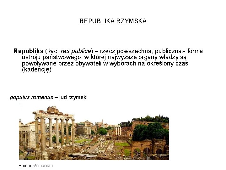 Republika Rzymska 1 Gimnzajum Sprawdzian